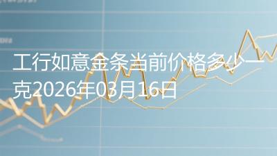 工行如意金条当前价格多少一克2026年03月16日