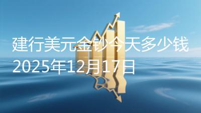 建行美元金钞今天多少钱2025年12月17日