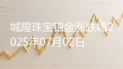 城隍珠宝铂金涨跌幅2025年07月02日