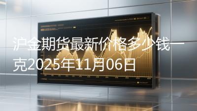 沪金期货最新价格多少钱一克2025年11月06日