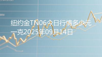纽约金TN06今日行情多少元一克2025年09月14日