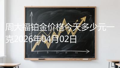 周大福铂金价格今天多少元一克2026年04月02日