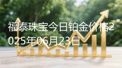 福泰珠宝今日铂金价格2025年06月23日