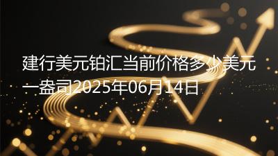 建行美元铂汇当前价格多少美元一盎司2025年06月14日