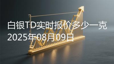 白银TD实时报价多少一克2025年08月09日