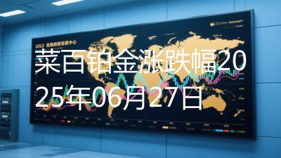 菜百铂金涨跌幅2025年06月27日