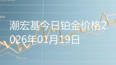 潮宏基今日铂金价格2026年01月19日