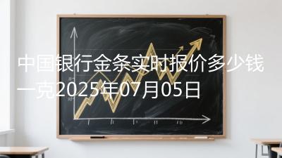 中国银行金条实时报价多少钱一克2025年07月05日