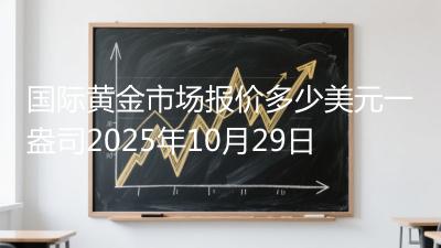 国际黄金市场报价多少美元一盎司2025年10月29日