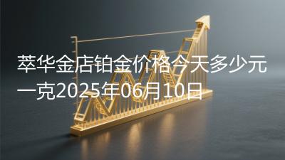 萃华金店铂金价格今天多少元一克2025年06月10日