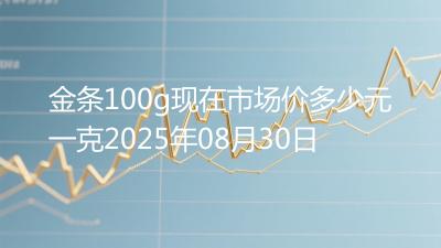 金条100g现在市场价多少元一克2025年08月30日