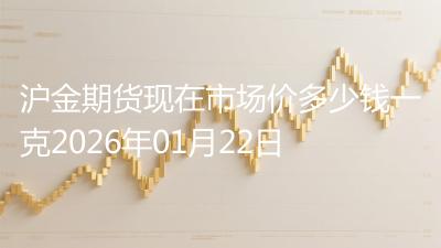 沪金期货现在市场价多少钱一克2026年01月22日