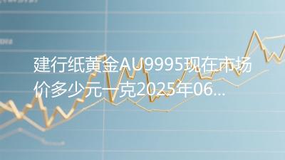 建行纸黄金AU9995现在市场价多少元一克2025年06月09日