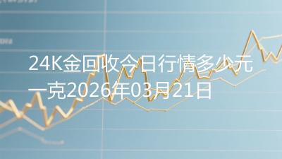 24K金回收今日行情多少元一克2026年03月21日