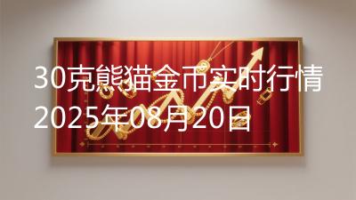 30克熊猫金币实时行情2025年08月20日