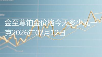 金至尊铂金价格今天多少元一克2026年02月12日