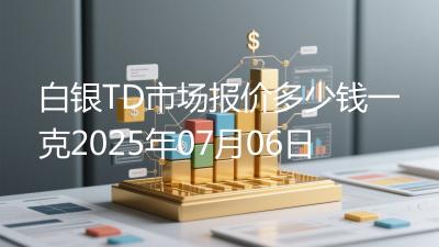 白银TD市场报价多少钱一克2025年07月06日