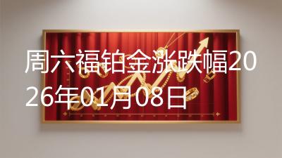 周六福铂金涨跌幅2026年01月08日