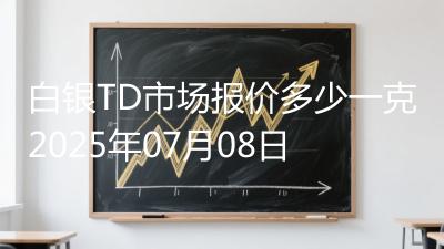 白银TD市场报价多少一克2025年07月08日