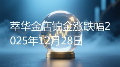 萃华金店铂金涨跌幅2025年12月28日