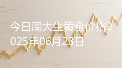 今日周大生黄金价格2025年06月23日