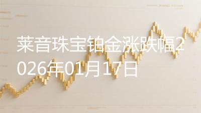 莱音珠宝铂金涨跌幅2026年01月17日