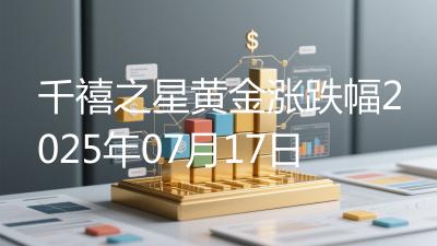 千禧之星黄金涨跌幅2025年07月17日