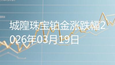 城隍珠宝铂金涨跌幅2026年03月19日