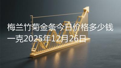 梅兰竹菊金条今日价格多少钱一克2025年12月26日