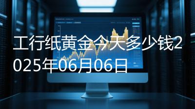 工行纸黄金今天多少钱2025年06月06日