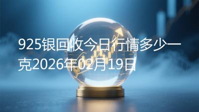 925银回收今日行情多少一克2026年02月19日