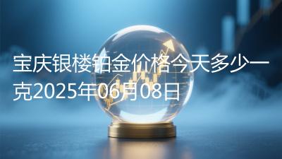 宝庆银楼铂金价格今天多少一克2025年06月08日