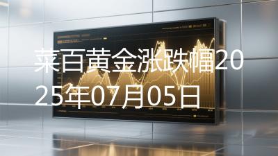 菜百黄金涨跌幅2025年07月05日