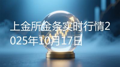 上金所金条实时行情2025年10月17日