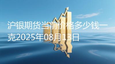 沪银期货当前价格多少钱一克2025年08月13日