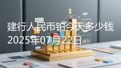 建行人民币铂今天多少钱2025年07月22日