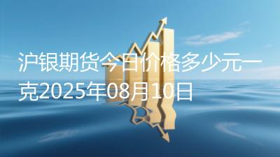 沪银期货今日价格多少元一克2025年08月10日