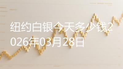 纽约白银今天多少钱2026年03月28日
