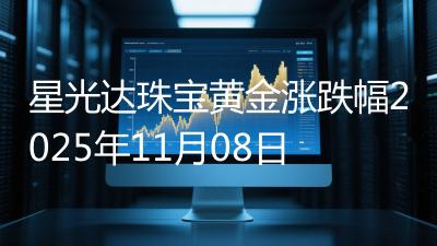 星光达珠宝黄金涨跌幅2025年11月08日