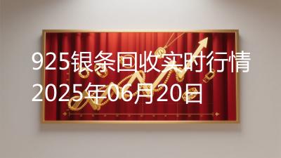 925银条回收实时行情2025年06月20日