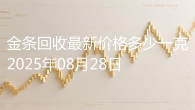 金条回收最新价格多少一克2025年08月28日