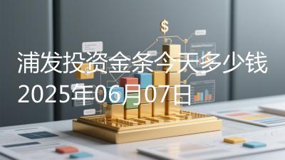 浦发投资金条今天多少钱2025年06月07日