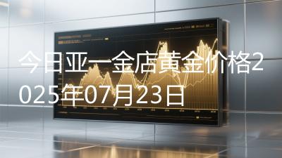 今日亚一金店黄金价格2025年07月23日