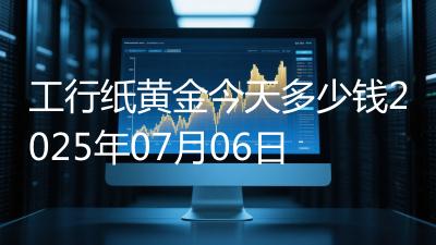 工行纸黄金今天多少钱2025年07月06日