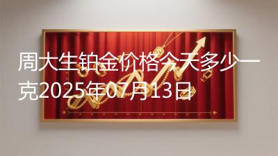 周大生铂金价格今天多少一克2025年07月13日