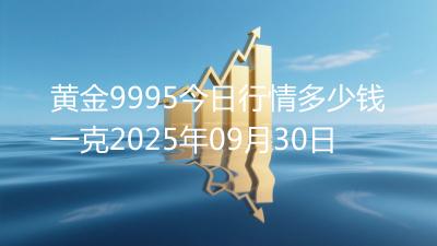 黄金9995今日行情多少钱一克2025年09月30日