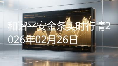 和谐平安金条实时行情2026年02月26日