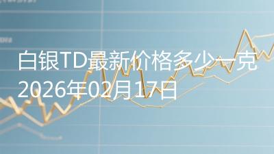 白银TD最新价格多少一克2026年02月17日