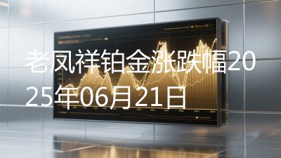 老凤祥铂金涨跌幅2025年06月21日