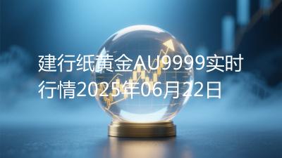 建行纸黄金AU9999实时行情2025年06月22日